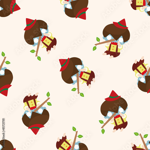 Pinocchio , cartoon seamless pattern background
