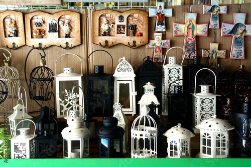 Variety of lamps sold at a store in Dapitan Arcade in Manila, Philippines photo