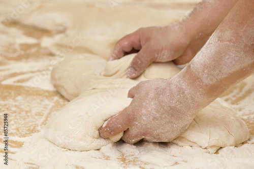 Hands in the dough