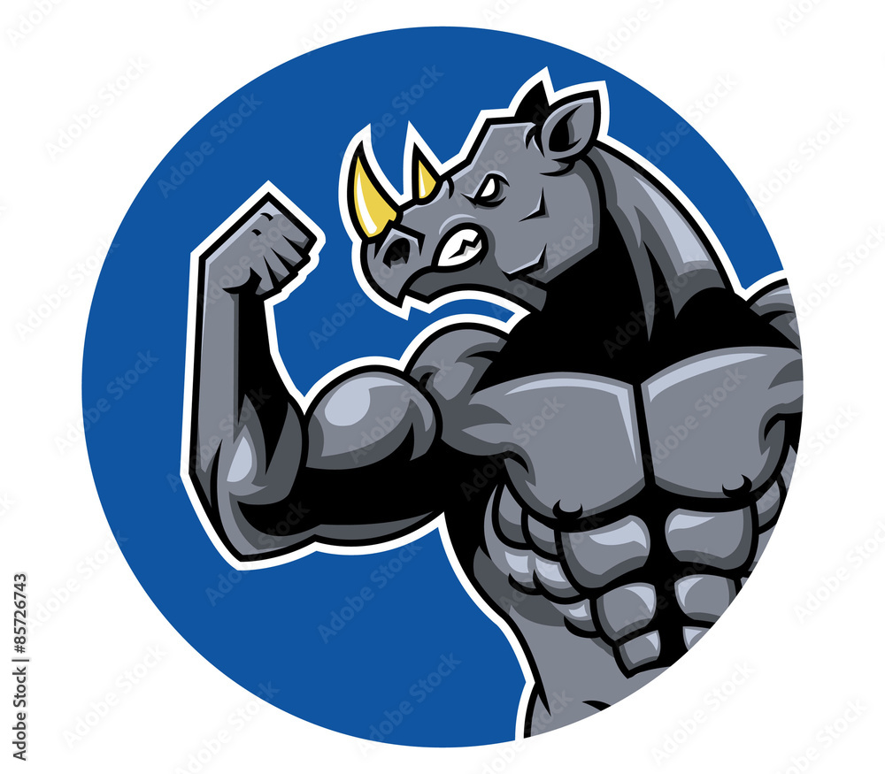 Obraz premium Muscular Rhino