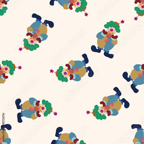 clowns , cartoon seamless pattern background