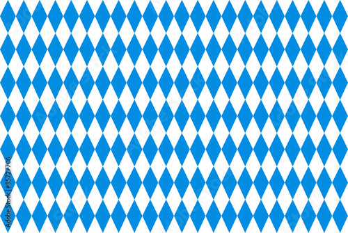 Oktoberfest background with blue checked repeatable rhombus