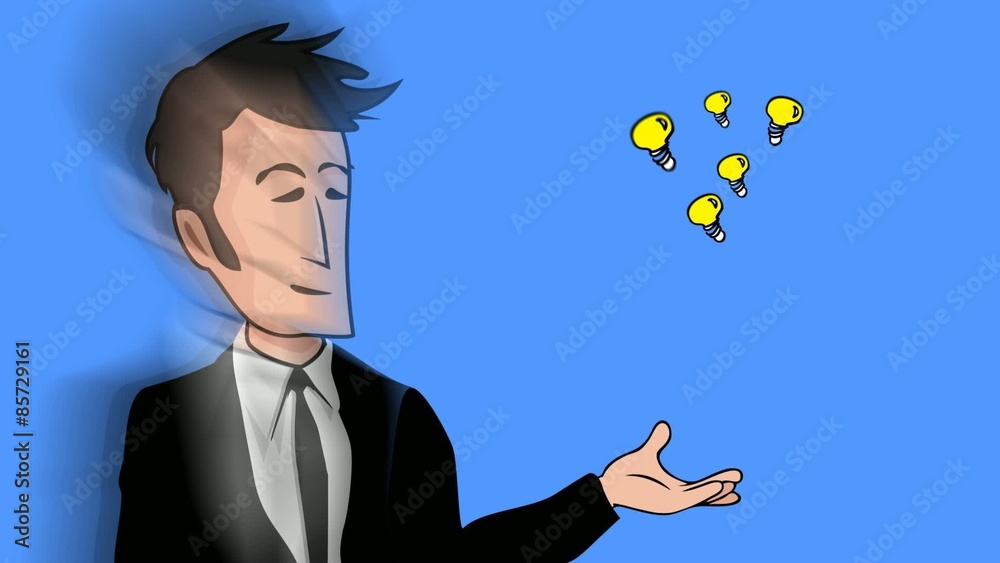 Animation de personnage vectoriel en costume business succès formation compétence expertise carrière 