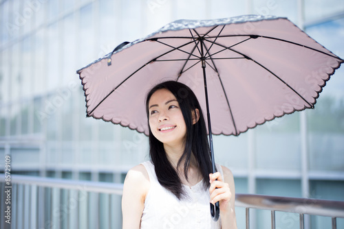 日傘を差した女性