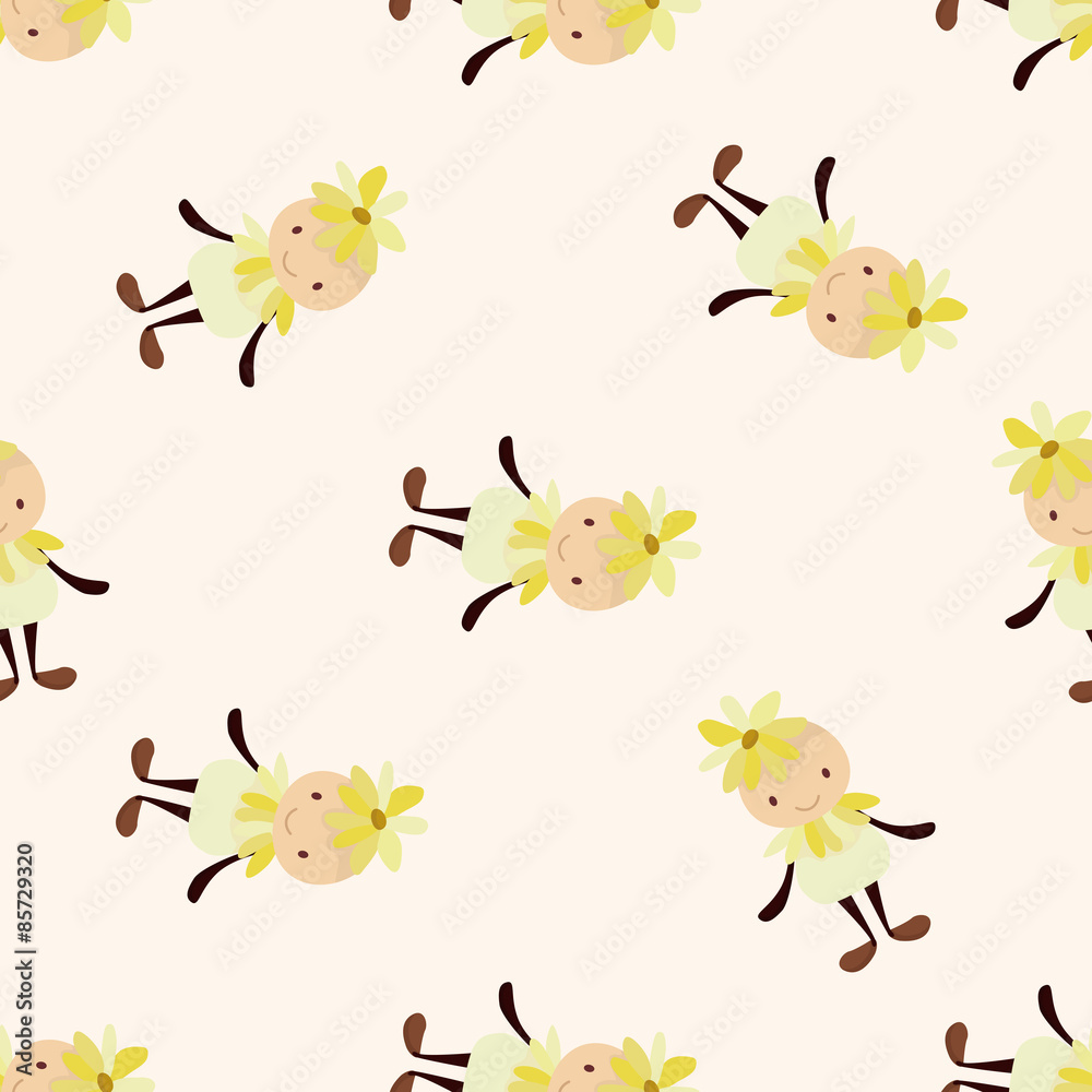 flower,f , cartoon seamless pattern background