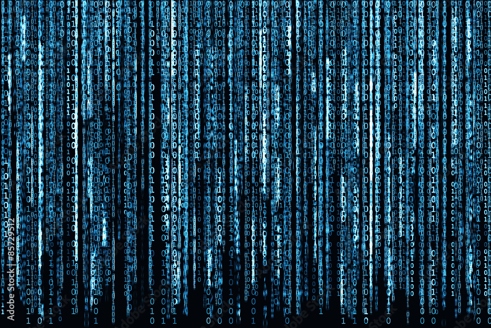 Fototapeta premium Blue Binary Code