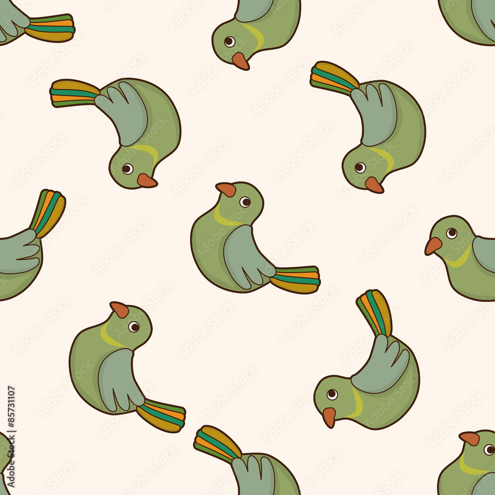 Obraz premium animal bird cartoon , cartoon seamless pattern background
