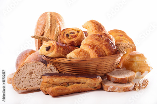 Tableau sur toile assortement of bread and pastry