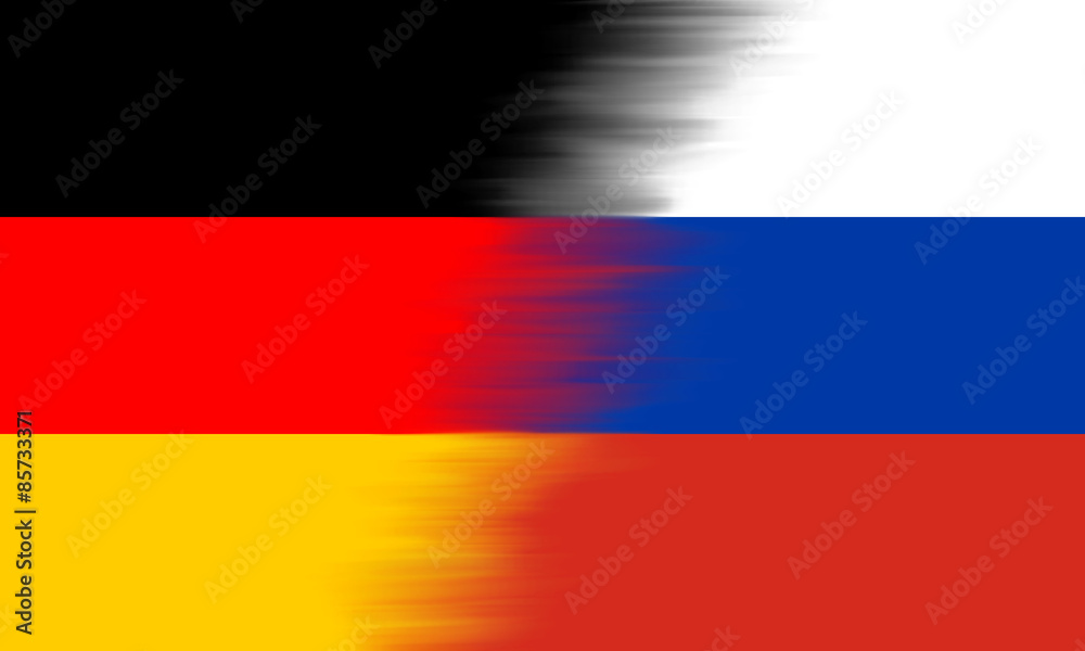 Fahne / Flagge (Deutschland - Russland) Stock Illustration | Adobe Stock