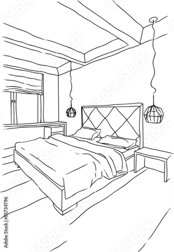 Luxury bedroom interior