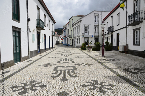 Fussgaengerzone in Povoacao, Azoren