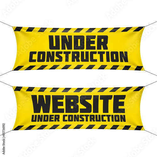 Website under construction banner