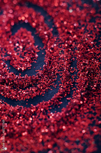 Red glitter and sparkles