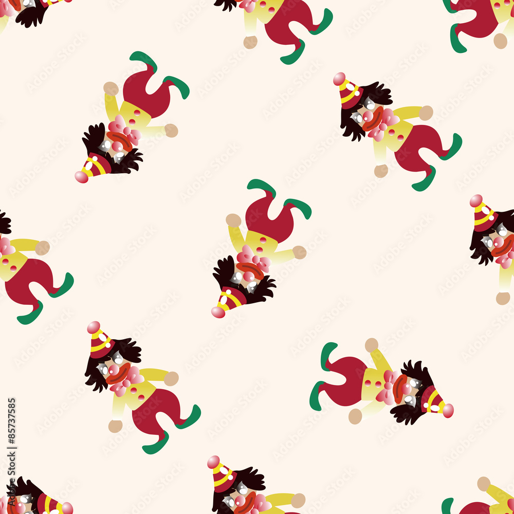 clowns , cartoon seamless pattern background