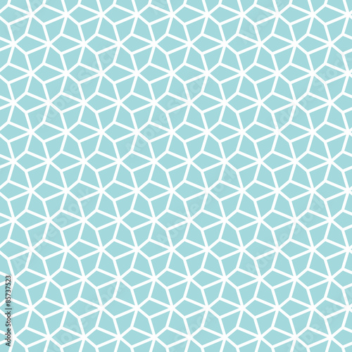 Abstract Cubes Retro Seamless Pattern Turquoise