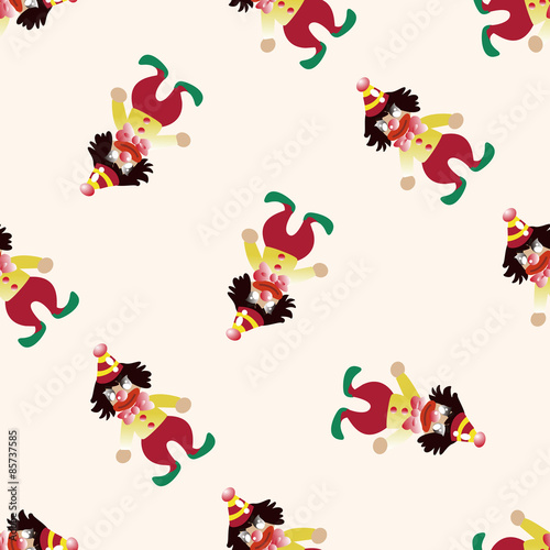 clowns , cartoon seamless pattern background