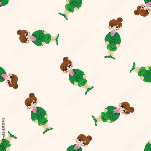 flight attendants , cartoon seamless pattern background