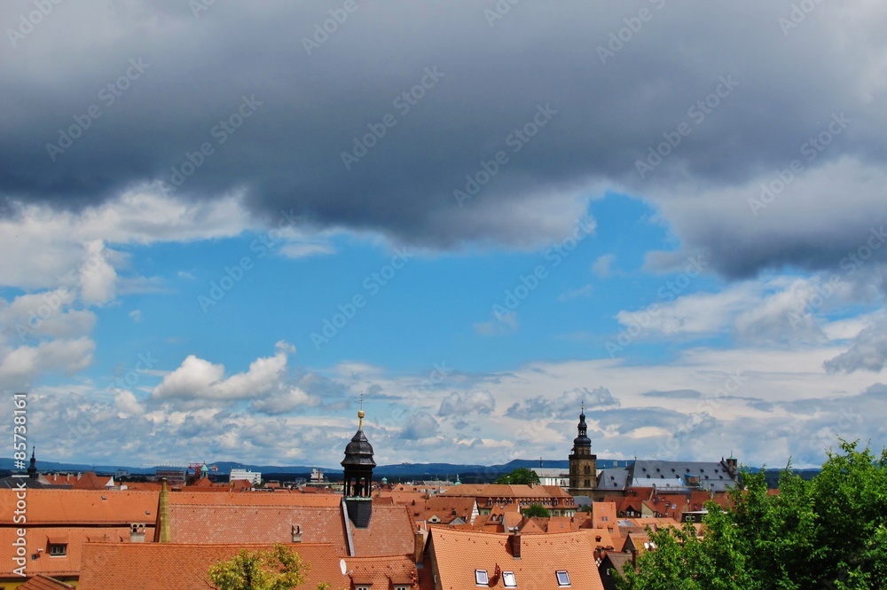 Fototapeta premium Himmel über Bamberg