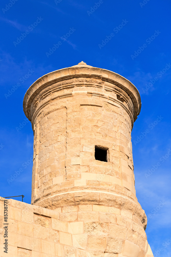 Watchtower in Grand Harbour of Valletta