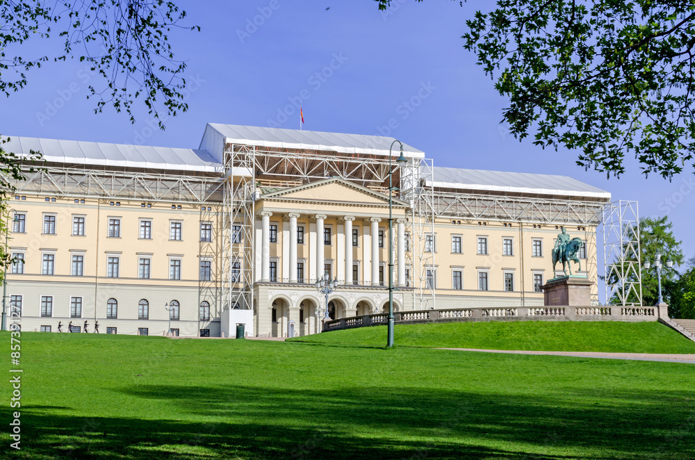 Royal palace in Oslo under restoration