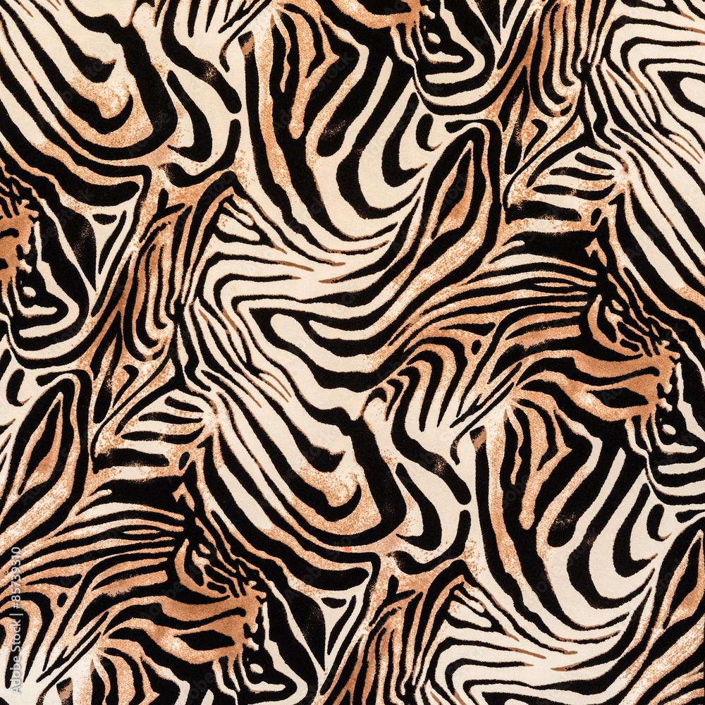 texture of print fabric striped zebra