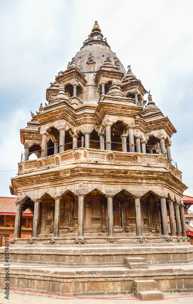 KATHMANDU, NEPAL - APRIL 26, 2015: Debris of buildings at the Durbar square in Kathmandu after, after a 7.8 earthquake, Nepal  