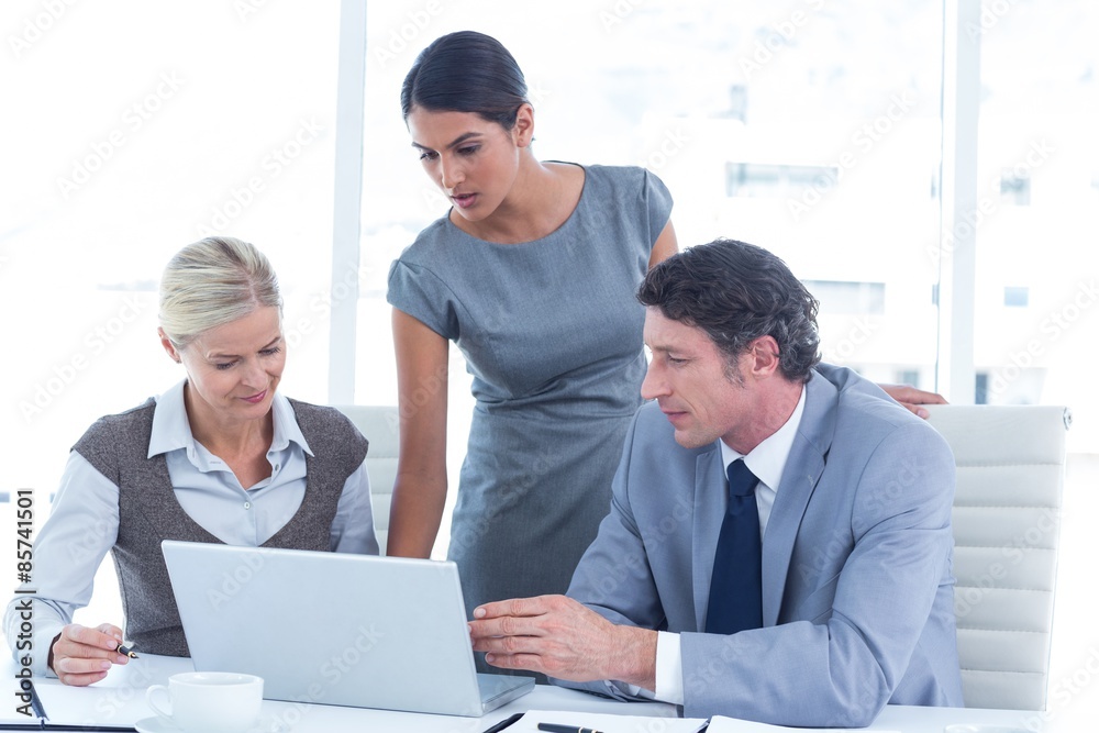 Obraz premium Business people using laptop