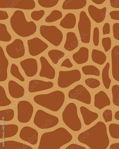 Seamless pattern of leather of giraffe, vector illustration