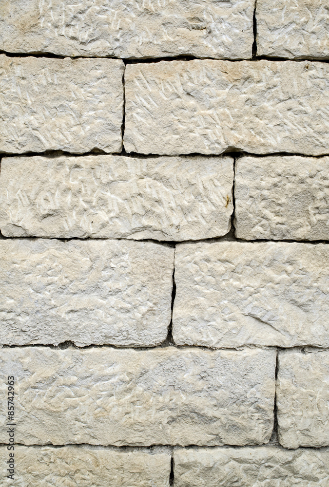 Fototapeta premium Old stone wall closeup