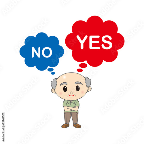 YES傾倒の老人男性