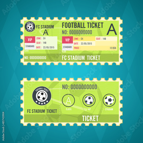 Football ticket card green design