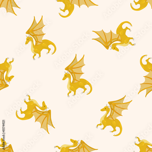 dragon , cartoon seamless pattern background