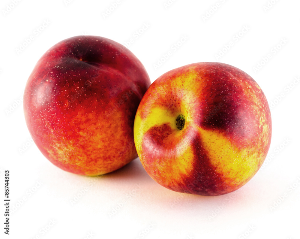 Nectarine fruit isolated on white background Nectarine fruit isolated on white background