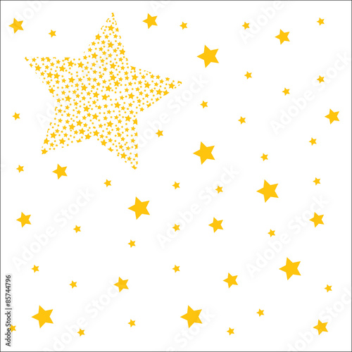 white background with golden stars