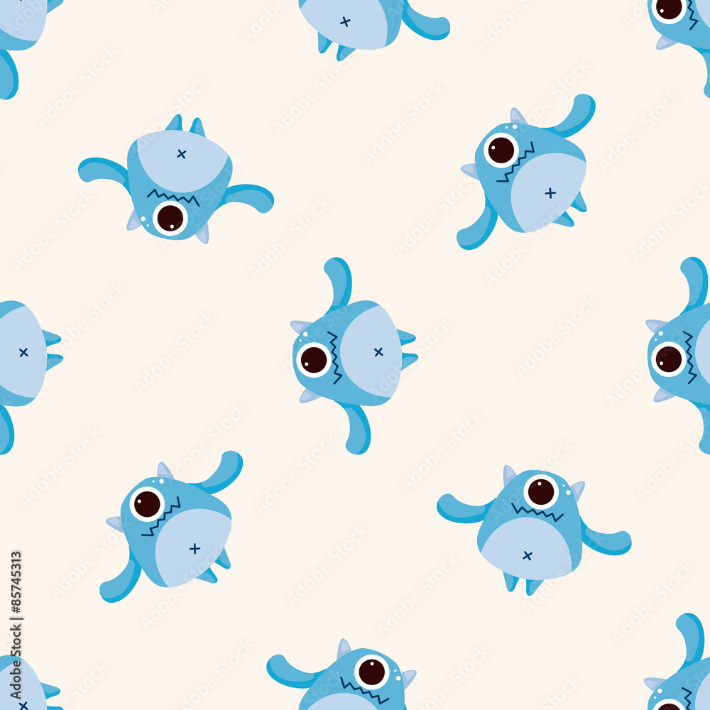 Obraz premium bizarre monster , cartoon seamless pattern background