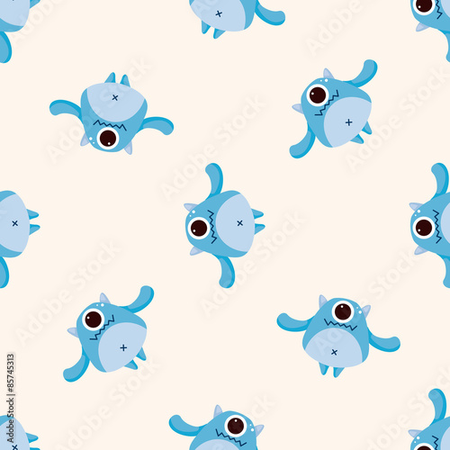 bizarre monster , cartoon seamless pattern background