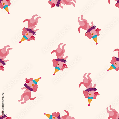 circus animal , cartoon seamless pattern background