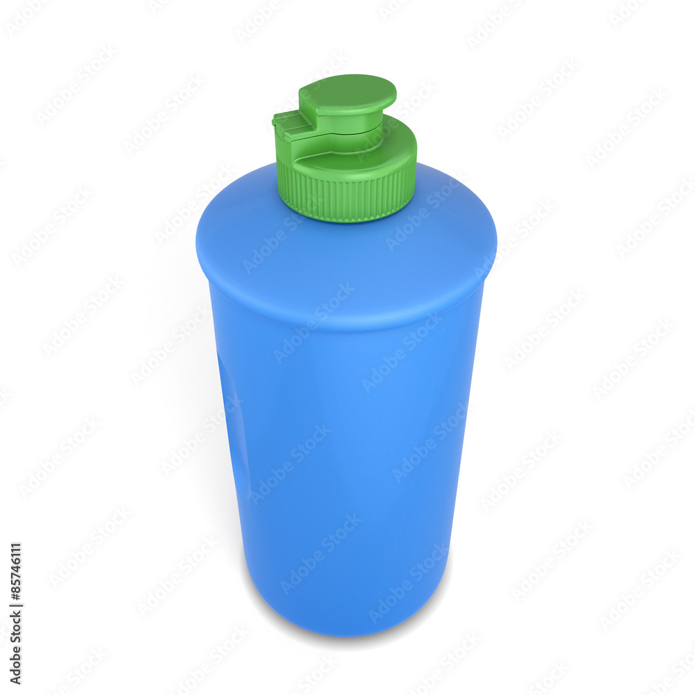 Bottle with dishwashing detergent