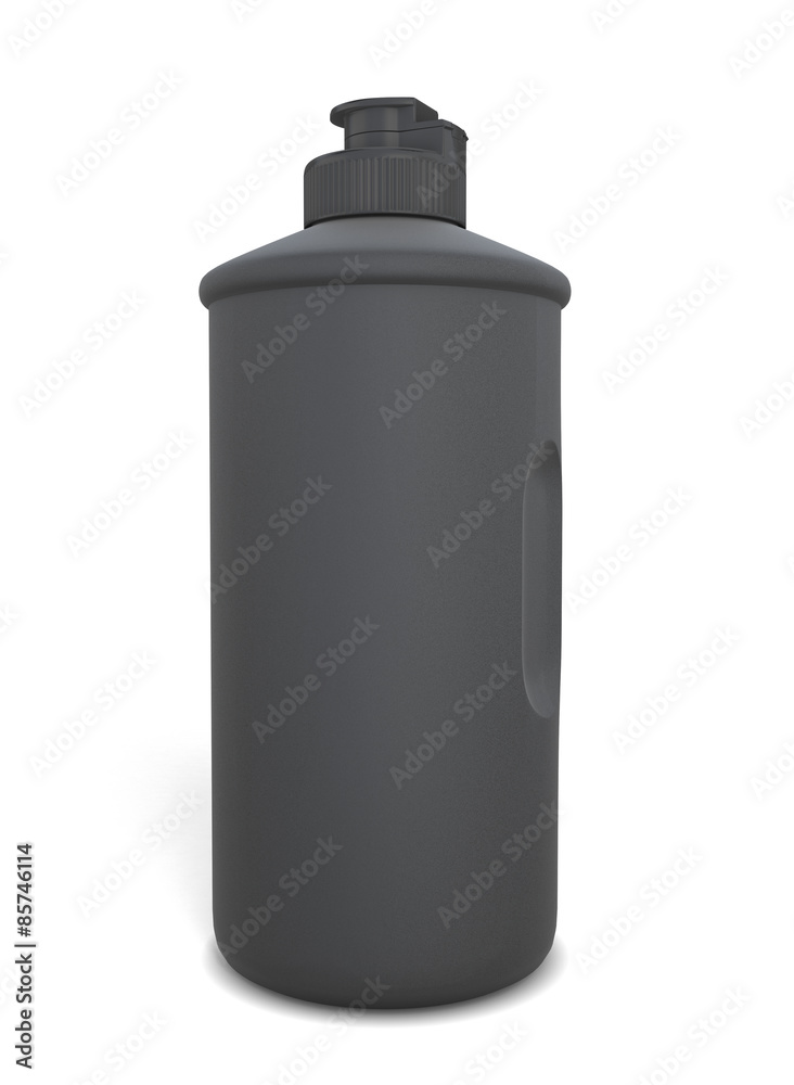 Black bottle of detergent Black bottle of detergent