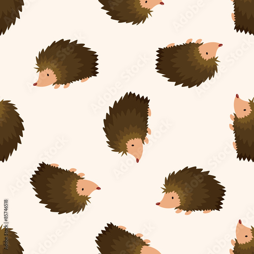 animal Hedgehog cartoon , cartoon seamless pattern background