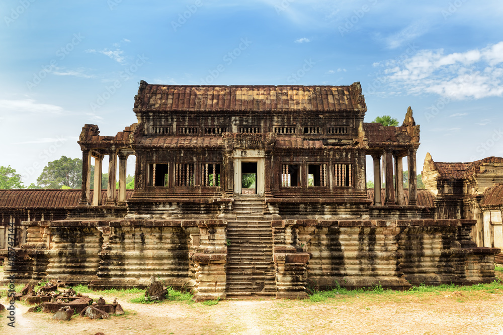 Library building of complex Angkor Wat in Siem Reap, Cambodia Library building of complex Angkor Wat in Siem Reap, Cambodia