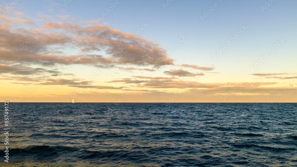 Yacht Sails Catching the Sunset Yacht Sails Catching the Sunset