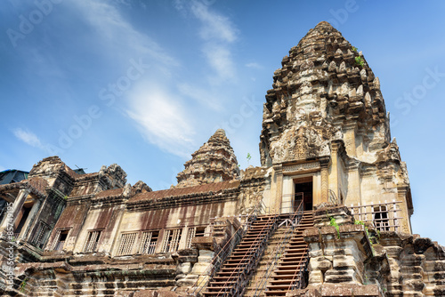 Stairs leading to Temple Mountain of Angkor Wat, Cambodia