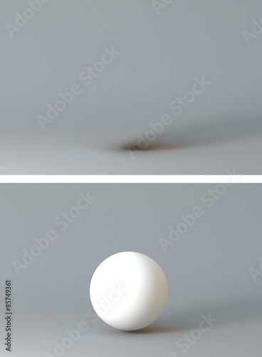 Drop shadow on an empty grey background. The bottom panel shows the object that cast the shadow for reference. © marcel