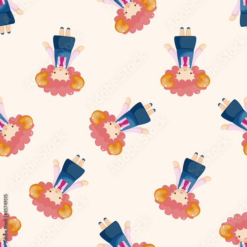 animal sheep waiter cartoon , cartoon seamless pattern background