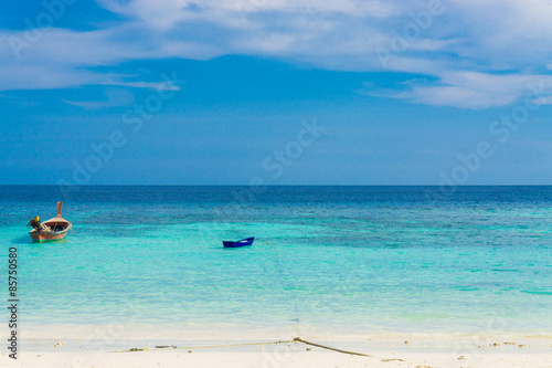 Sand and beach with blue sky, Lipe island © themorningglory