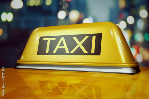 3d taxi in the night city