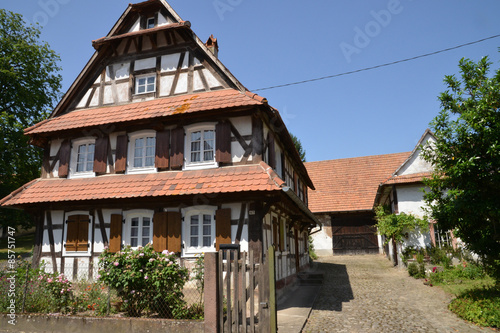 France, picturesque village of Hunspach in alsace photo