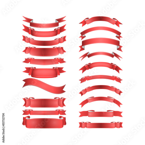 vector ribbons set