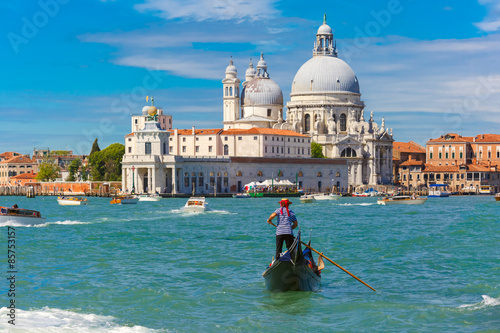 Fototapeta Gondolas on Canal Grande in Venice, Italy